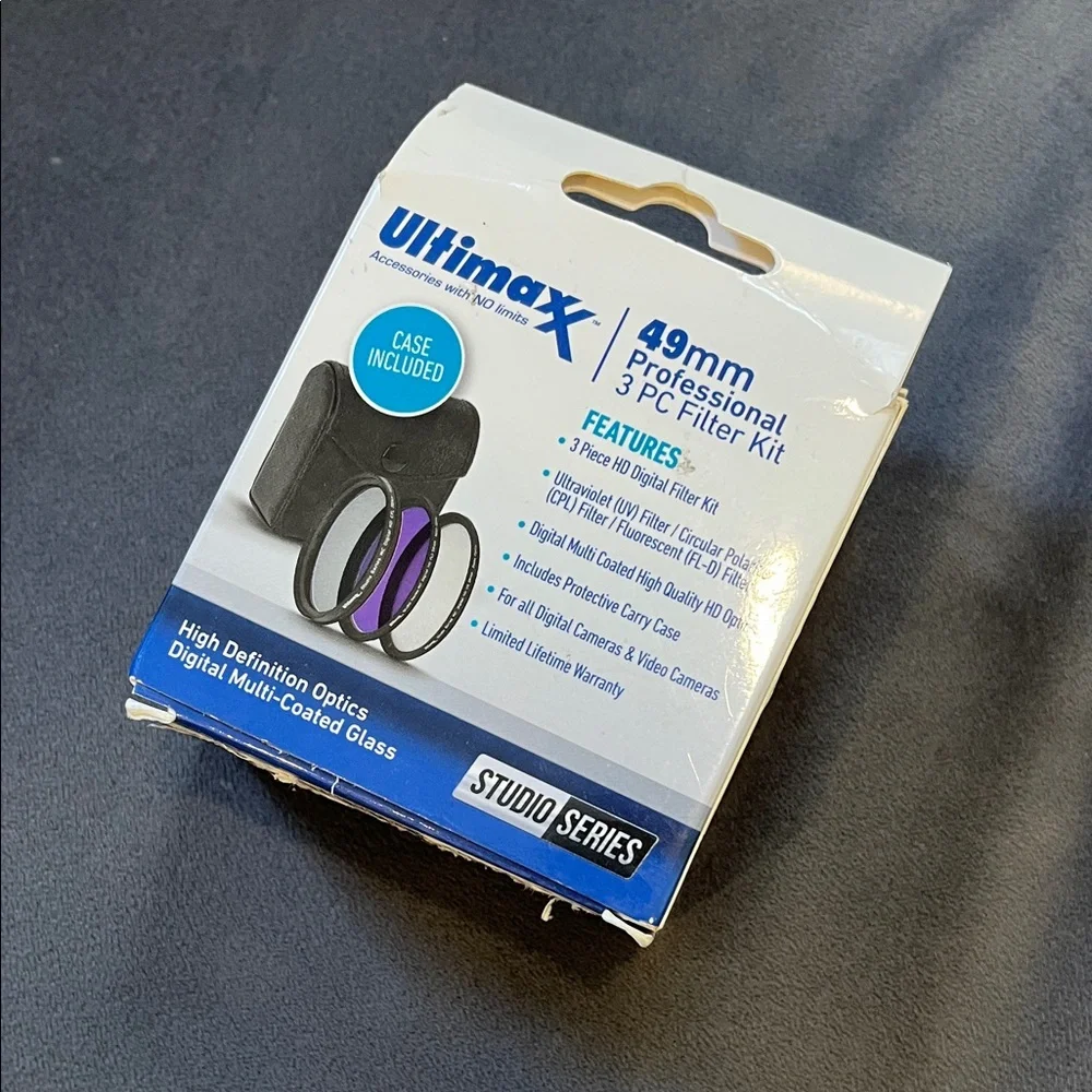 49mm Professional 3 PC Filter Kit - Black and Purple